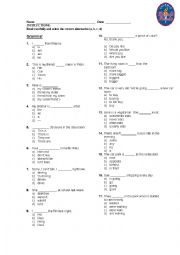 English Worksheet: PLACEMENT TEST