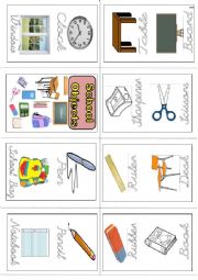 English Worksheet: classroom objects MINI BOOK