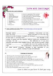 Listening worksheet: Marriage