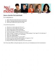 English Worksheet: How I Met Your Mother 1x02