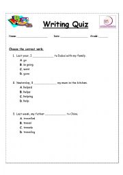 English Worksheet: past simple