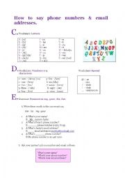 How to say numbers and email addresses