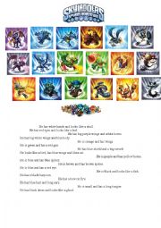 Skylanders - Matching Sheet