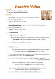 English Worksheet: Passives