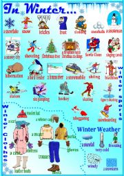 English Worksheet: In Winter...