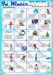 English Worksheet: In Winter...2