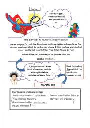 English Worksheet: a letter form Norton