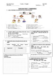 English Worksheet: Test