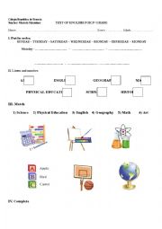 English Worksheet: worksheet 3rd grade