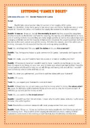 English Worksheet: Family roles