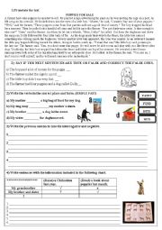 English Worksheet: puppies for sale