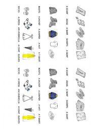 English Worksheet: Clothes