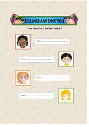 English Worksheet: Feelings & Emotions