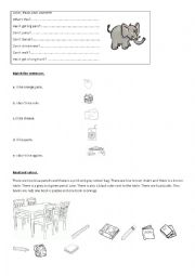 English Worksheet: CAN CANT LIKE LIKES HAVE HAS, ETC