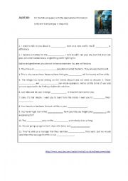 English Worksheet: Avatar Trailer