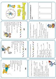 English Worksheet: Prepositions of time - MiniBook*