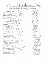 English Worksheet: Numbers, numbers!