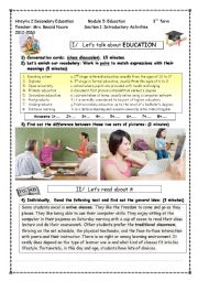 English Worksheet: Education