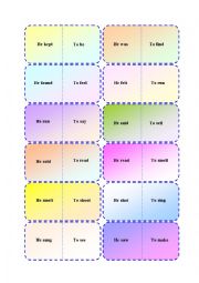 Domino with Irregular Verbs