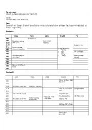 English Worksheet: Scheduling a meeting