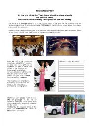 English Worksheet: The Prom in American High Schools