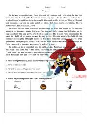 English Worksheet: Thor