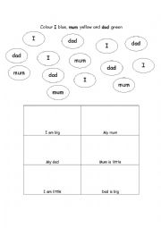 English Worksheet: high frequency words