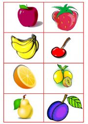 Bingo game - fruits