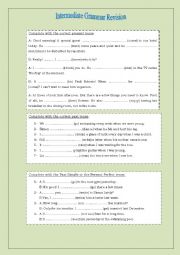 English Worksheet: Intermediate Grammar Revision