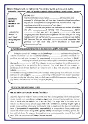 English Worksheet: test (9th level)