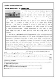 English Worksheet: POLAR BEARS1