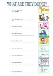 English Worksheet: Present Progressive