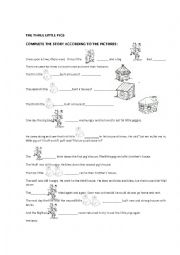English Worksheet: The story of the three little pigs