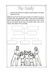 English Worksheet: Family