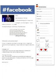 English Worksheet: FB PROFILE Mike Rosenberg