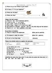 English Worksheet: there is