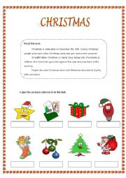 English Worksheet: Christmas