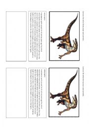 English Worksheet: Museum Card (dinosaur)