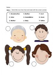 Family Members (Labelling Activity PART 1)