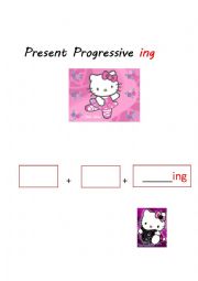 English Worksheet: Present progressive Ving-is and are