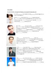 English Worksheet: One Direction Verb To be