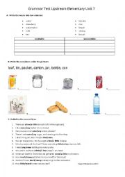 Grammar Test Countable or Uncountable Nouns