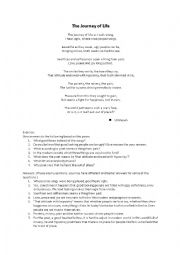 English Worksheet: The Journey of Life