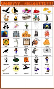 English Worksheet: Halloween pictionary