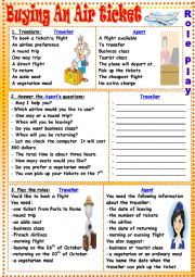 English Worksheet: Buying an air ticket