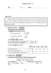 English Worksheet: english test 
