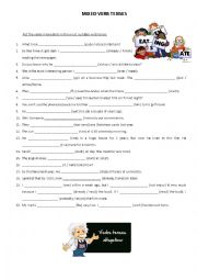 English Worksheet: Mixed verb tenses