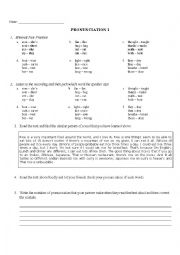 English Worksheet: Pronunciation