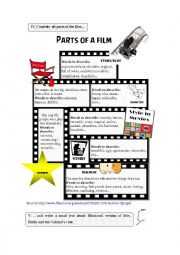 English Worksheet: Parts of a film