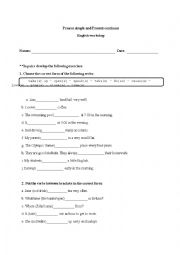 English Worksheet: Present Simple & Present Continuous